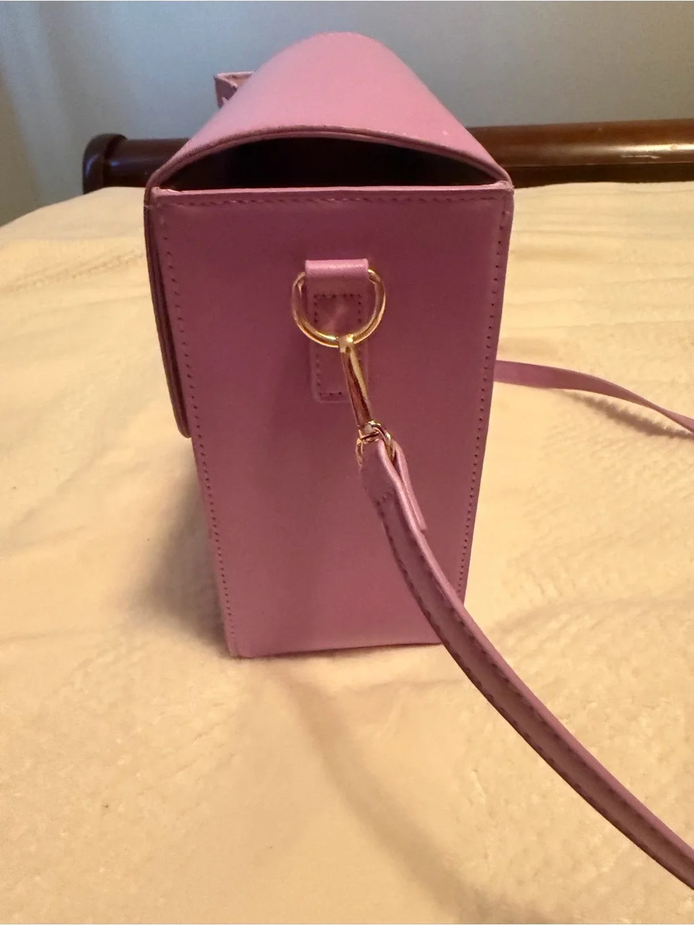 Lilac Crossbody Bag with Integrated Cup Holder - Unbranded